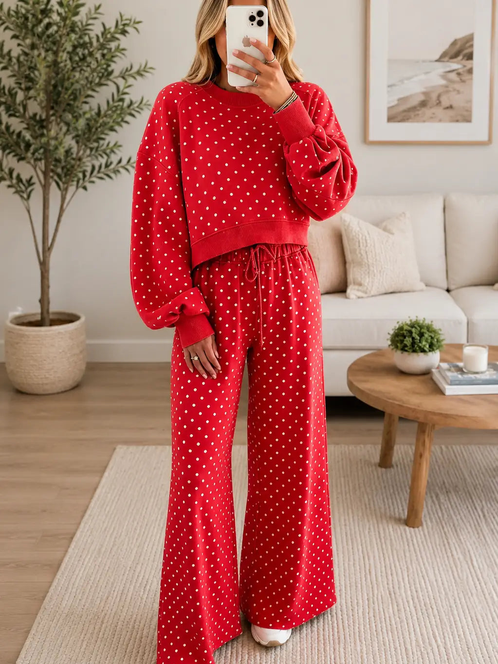 Playful Polka Dot Lounge Set