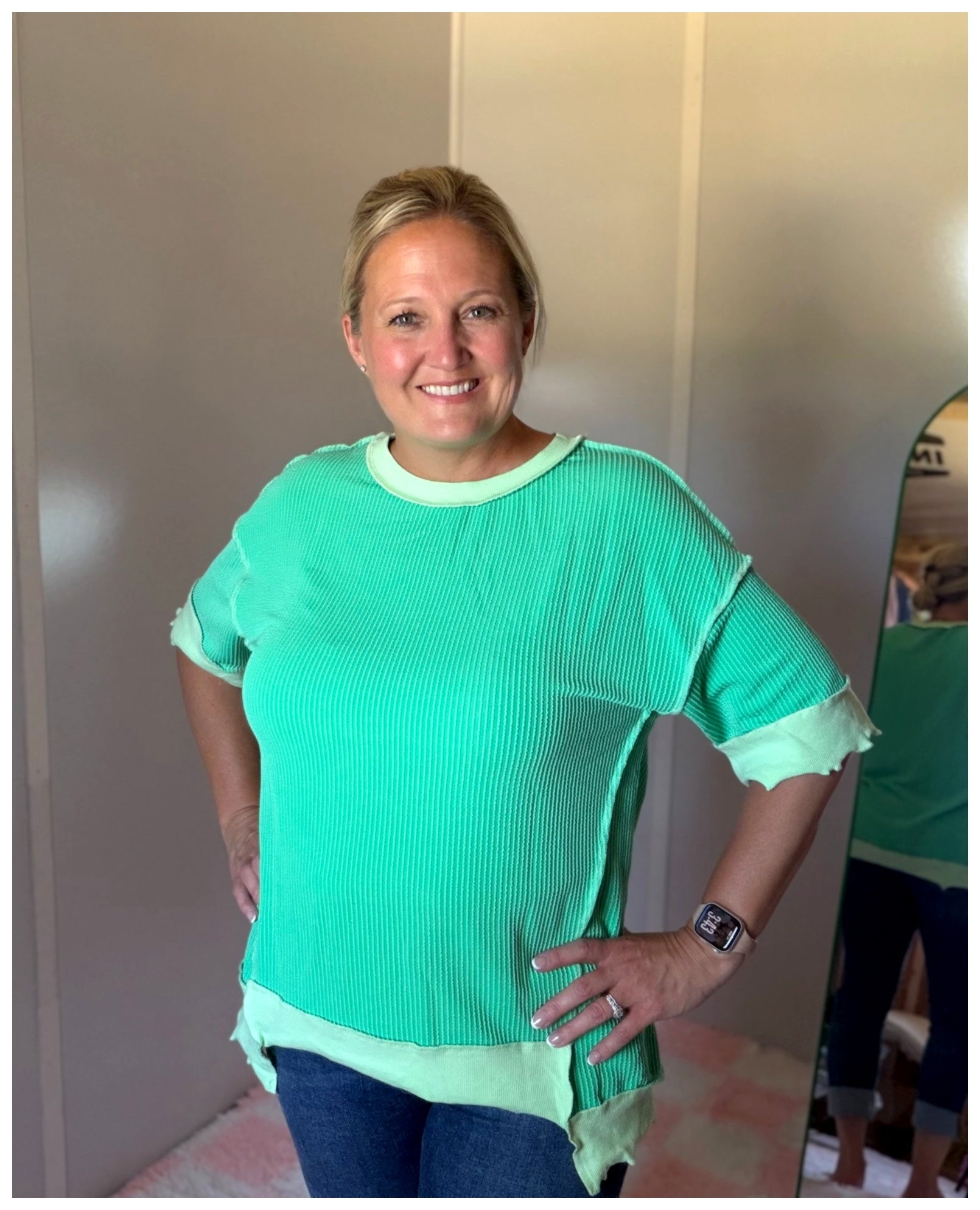 Mint To Be Ribbed Top